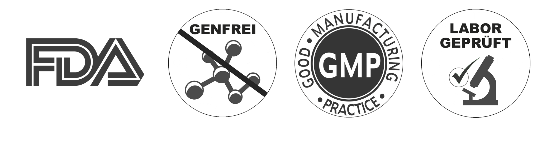 FDA, Genfrei, GMP, Labor Geprüft