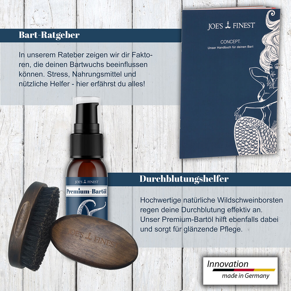 Joe Ratgeber, Bartöl & Bartbürste